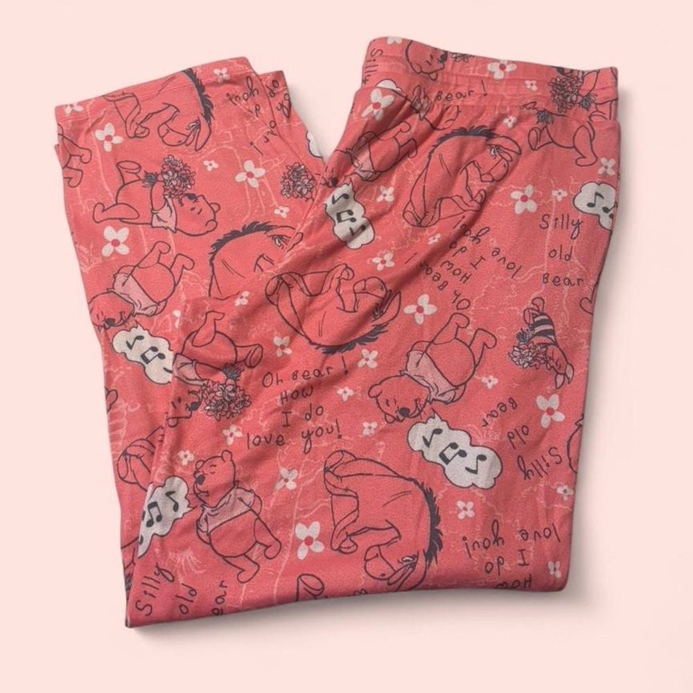 Disney Coral-Pink Winnie the Pooh Pajama Bottoms